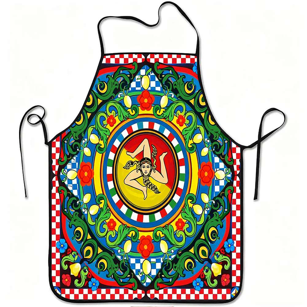 Home Cooking In Italian - 1 Buah Celemek Bertema Sisilia Italia,