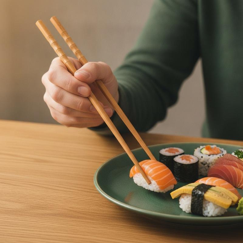 Home Cooking Asian - 1 Pasang Sumpit Bambu Alami Baru,