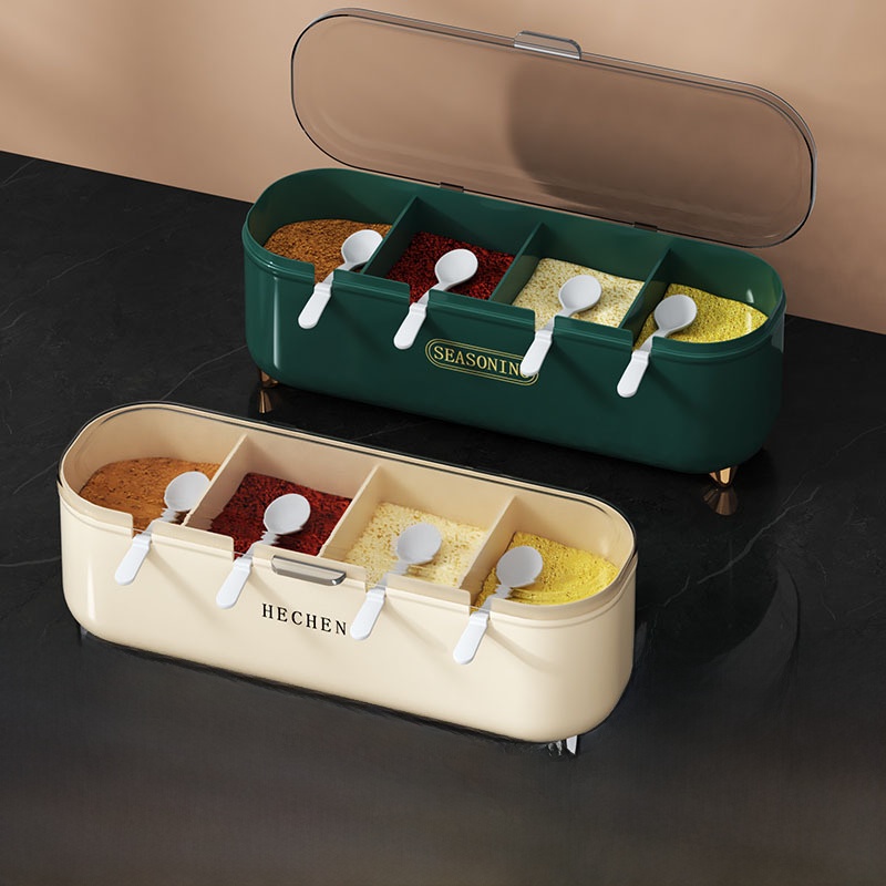 Home Cooking Kitchen - Set Kotak Bumbu Dapur Multi-grid Penyimpanan