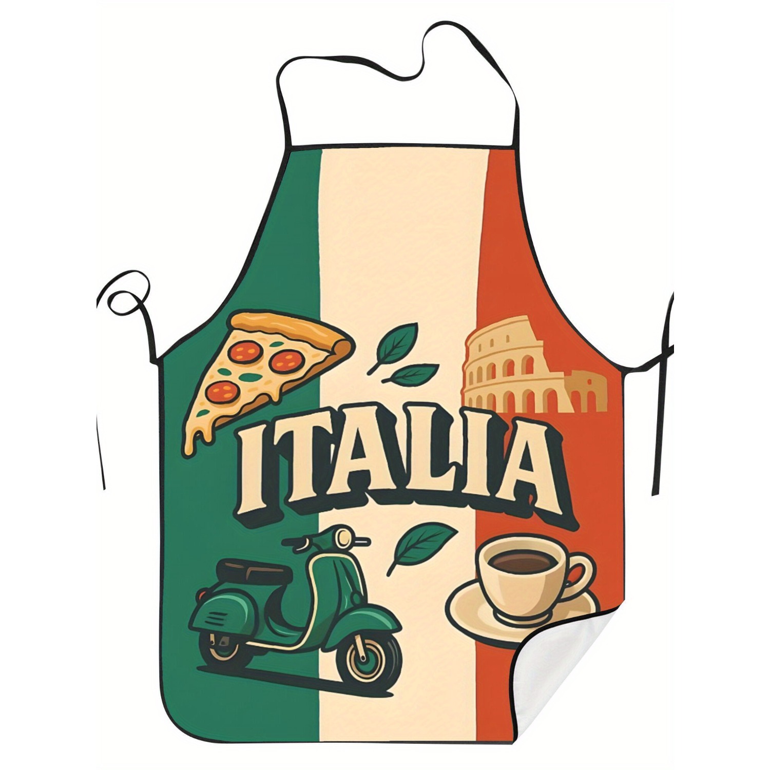 Home Cooking In Italian - Celemek Dapur Bendera Italia Retro Pola
