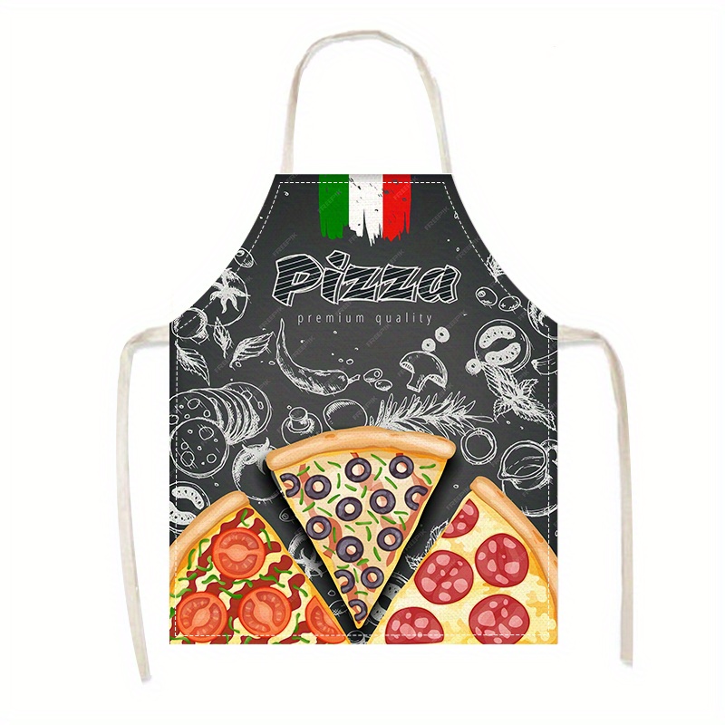 Celemek Linen Motif Makanan It - Home Cooking In Italian ulasan dan harga