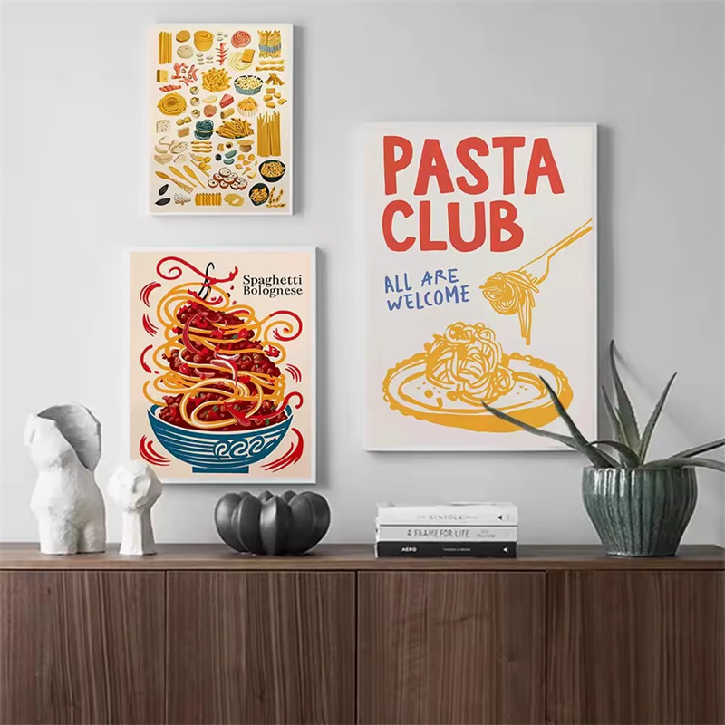 Poster Pasta Lezat Minimalis M - Home Cooking In Italian ulasan dan harga