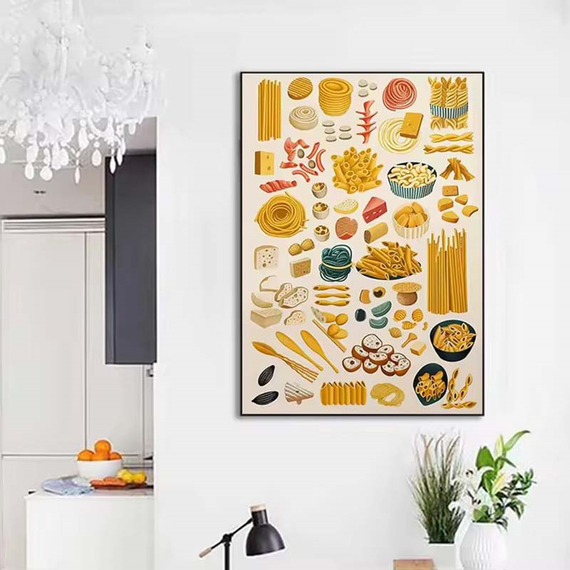 Poster Pasta Lezat Minimalis M - Home Cooking In Italian ulasan dan harga