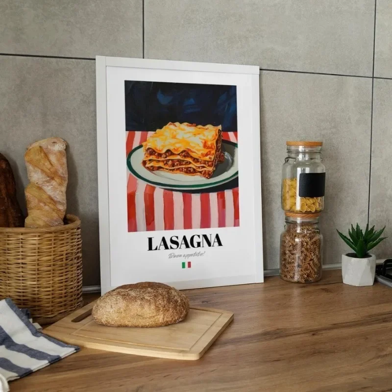 Lukisan Kanvas Makanan Penutup - Home Cooking In Italian ulasan dan harga
