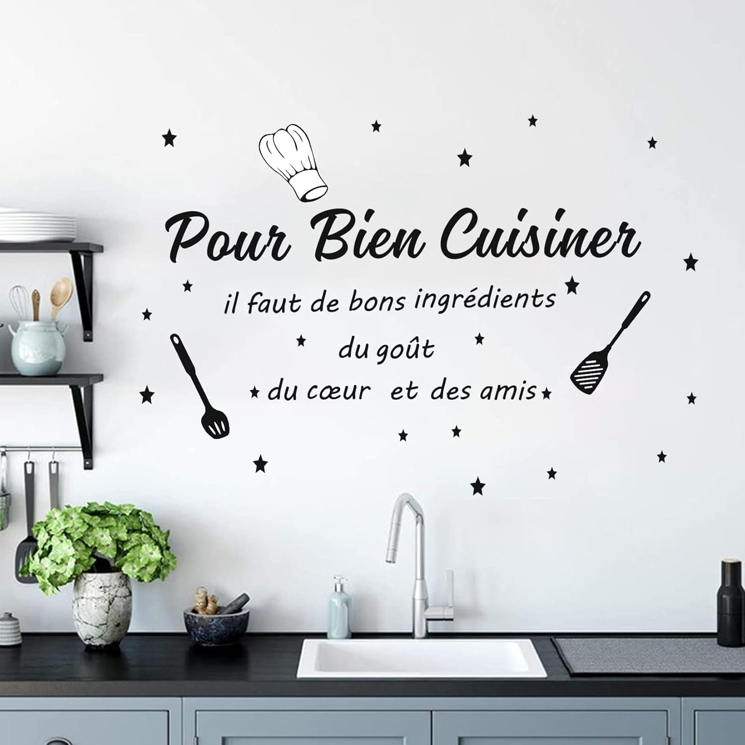 Stiker Dinding Kutipan Cinta M - Home Cooking In Italian ulasan dan harga