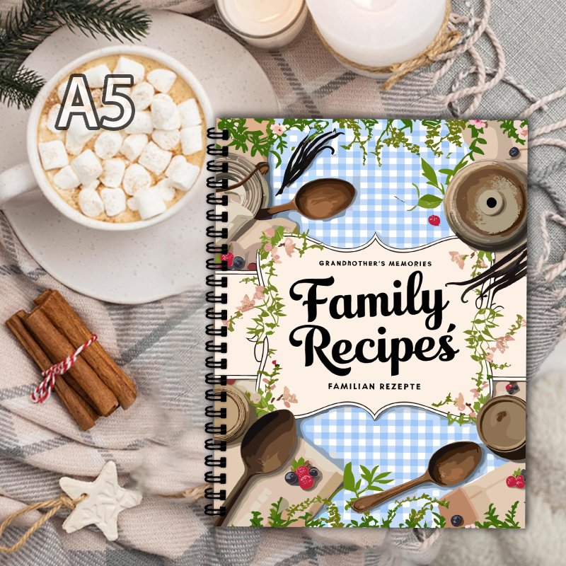 Buku Resep A5, Motif Kotak Bir - Home Cooking Book ulasan dan harga