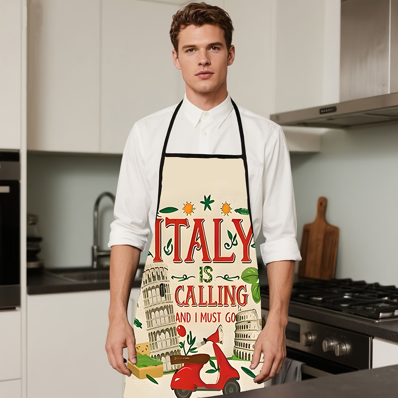 1 Buah Apron Bertema Italia, I - Home Cooking In Italian ulasan dan harga